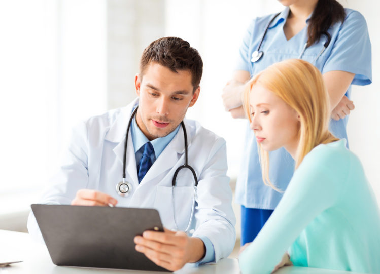 male doctor with patient